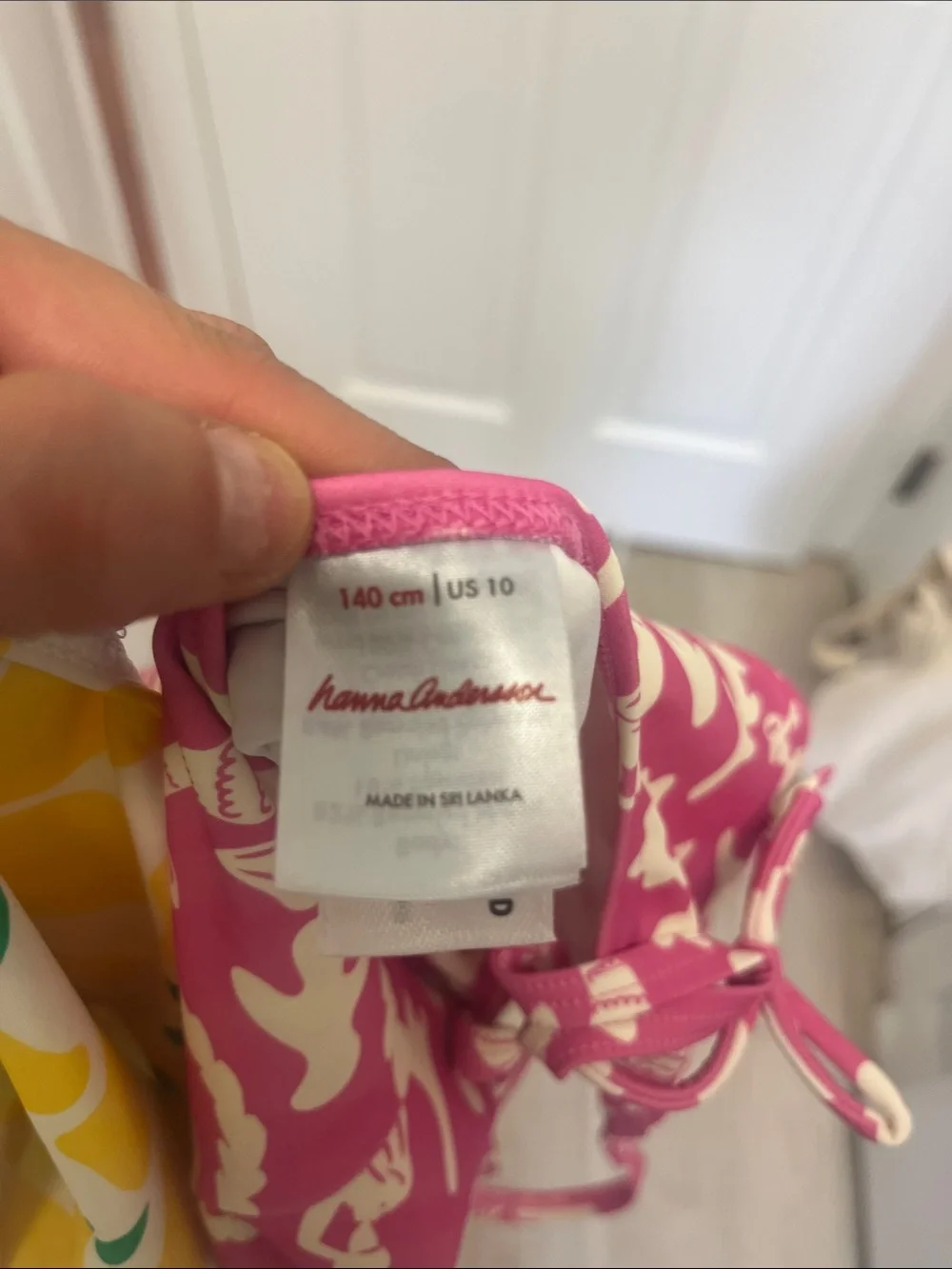 Hanna Andersson Yellow Lemon Print & Pink Mermaid print Kids One-Pieces